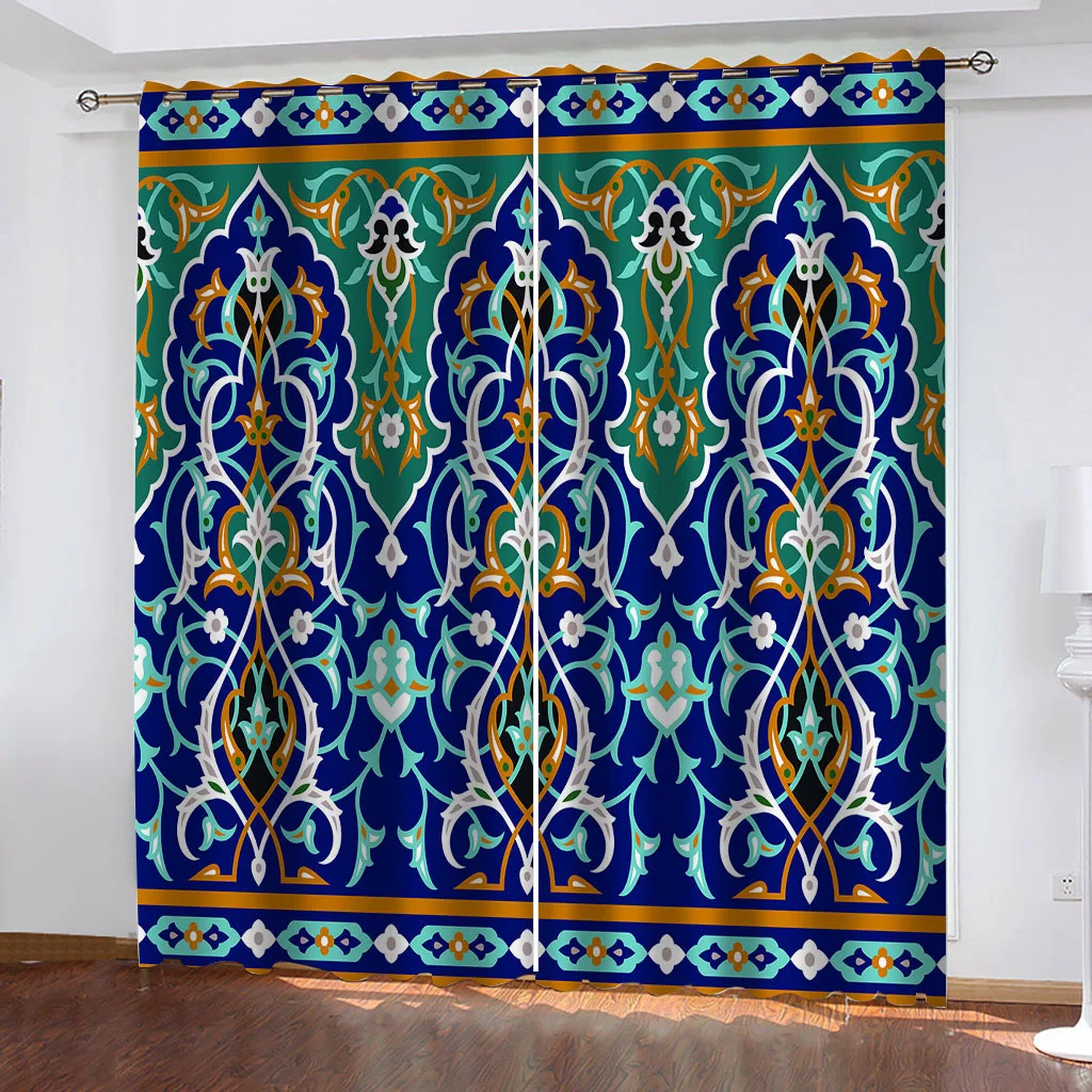 HUANZHUANG Curtains For Rooms Retro National Style Pattern 2 Pieces Custom Modern Blackout Curtains For The Whole House Girl Bed
HUANZHUANG Curtains For Rooms Retro National Style Pattern 2 Pieces Custom Modern Blackout Curtains For The Whole House Girl Bed
