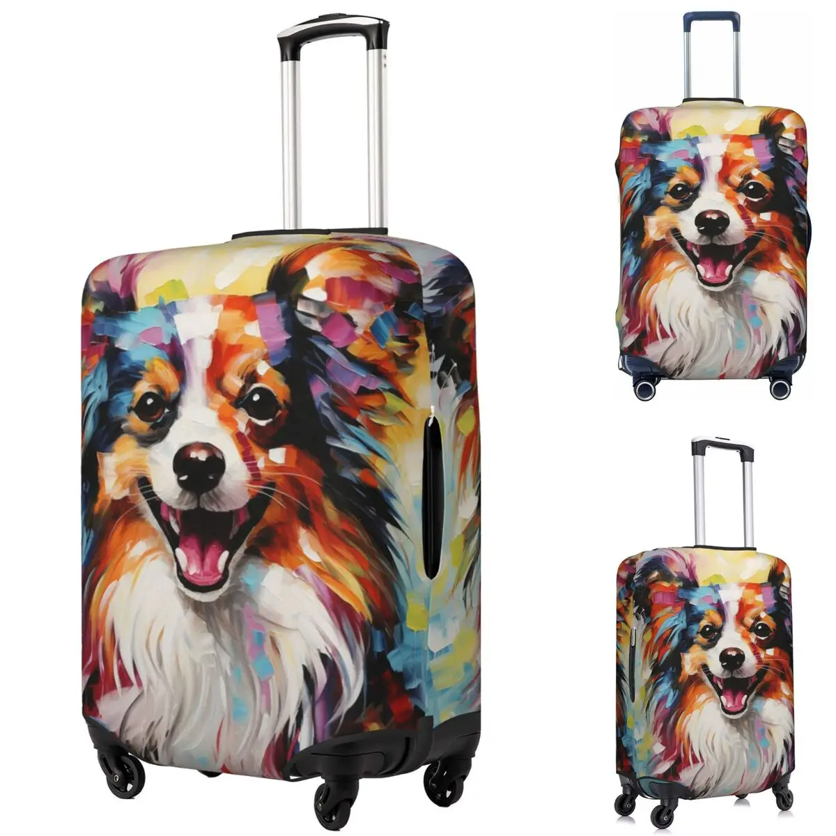 A Papillon Dog Masterpiece Suitcase Cover Protection Elastic Trip Luggage Protector Covers for 18-32 Inch
A Papillon Dog Masterpiece Suitcase Cover Protection Elastic Trip Luggage Protector Covers for 18-32 Inch
