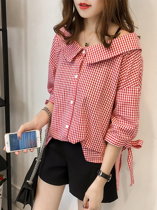 2025 New plus Size Women's Plaid Shirt Korean Style Student Bottoming Top Knot Base Shirt Korean Version Checkered
2025 New plus Size Women's Plaid Shirt Korean Style Student Bottoming Top Knot Base Shirt Korean Version Checkered