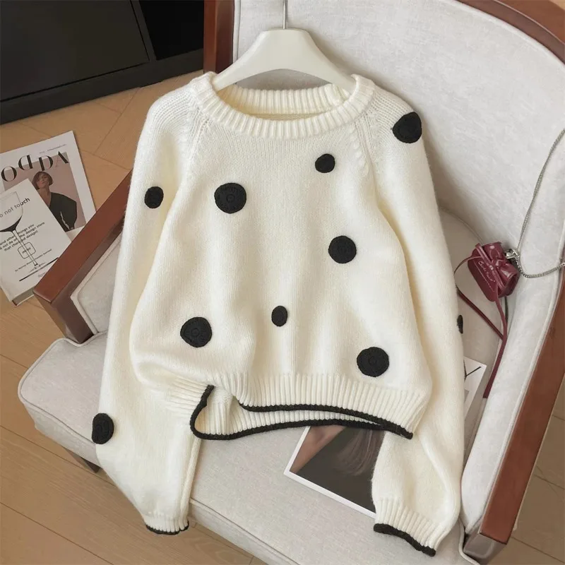 Autumn Women's Sweater Three dimensional Wave Dot Pullover Tops Sweater Women Korean Fashion Winter Clothes Women
Autumn Women's Sweater Three dimensional Wave Dot Pullover Tops Sweater Women Korean Fashion Winter Clothes Women