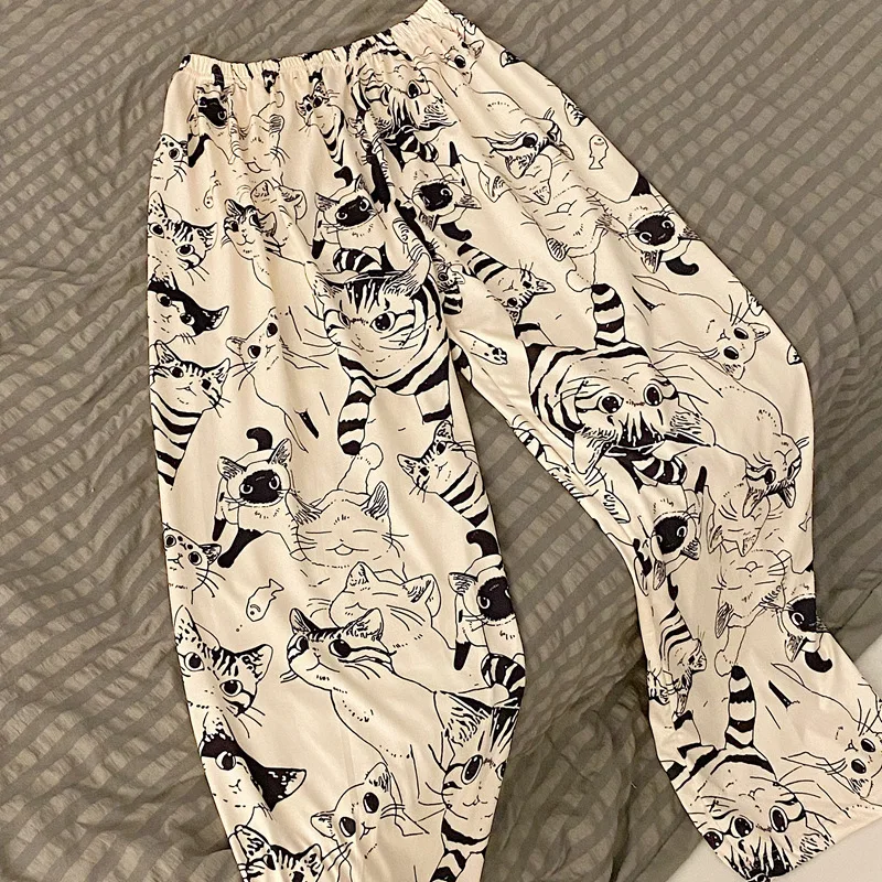 Outdoor Home Pants for Women Pajama Pants Soft Comfortable Cartoon Moe Cat Big Battle Elastic Waist Student Loose Sleeping Pants
Outdoor Home Pants for Women Pajama Pants Soft Comfortable Cartoon Moe Cat Big Battle Elastic Waist Student Loose Sleeping Pants
