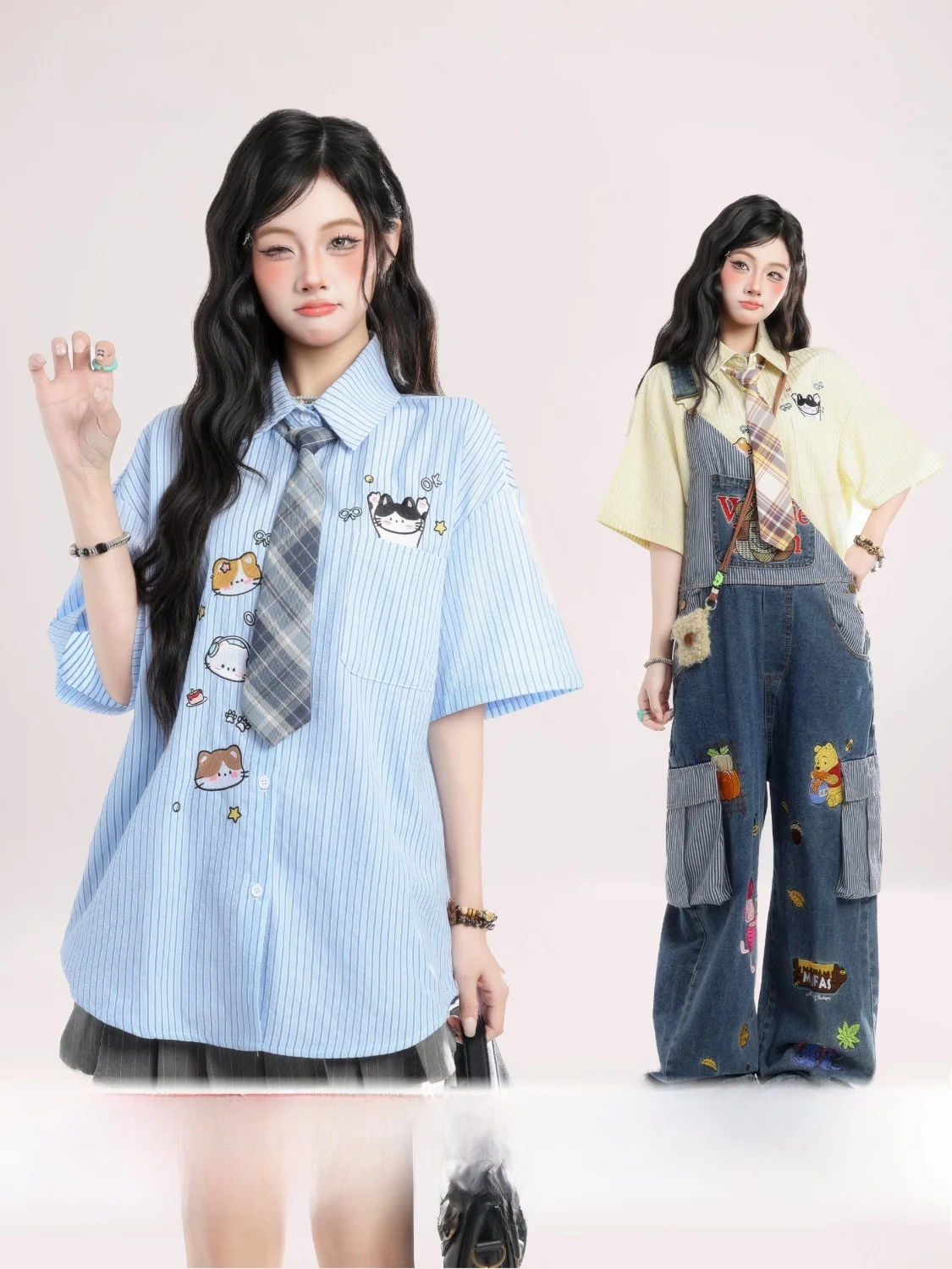 Женская летняя повседневная свободная рубашка HM College Sle Fun с вышивкой и клетчатым узором, короткий рукав, корейская версия, дышащая, из полиэстера
Женская летняя повседневная свободная рубашка HM College Sle Fun с вышивкой и клетчатым узором, короткий рукав, корейская версия, дышащая, из полиэстера