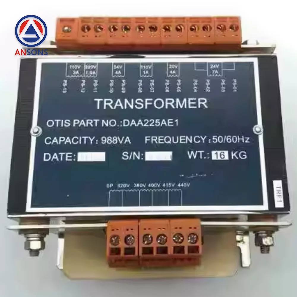 DAA225AE2 DAA225AE1 TRF1-1 OTIS Elevator Transformer For Control Cabinet Ansons Elevator Spare Parts
DAA225AE2 DAA225AE1 TRF1-1 OTIS Elevator Transformer For Control Cabinet Ansons Elevator Spare Parts