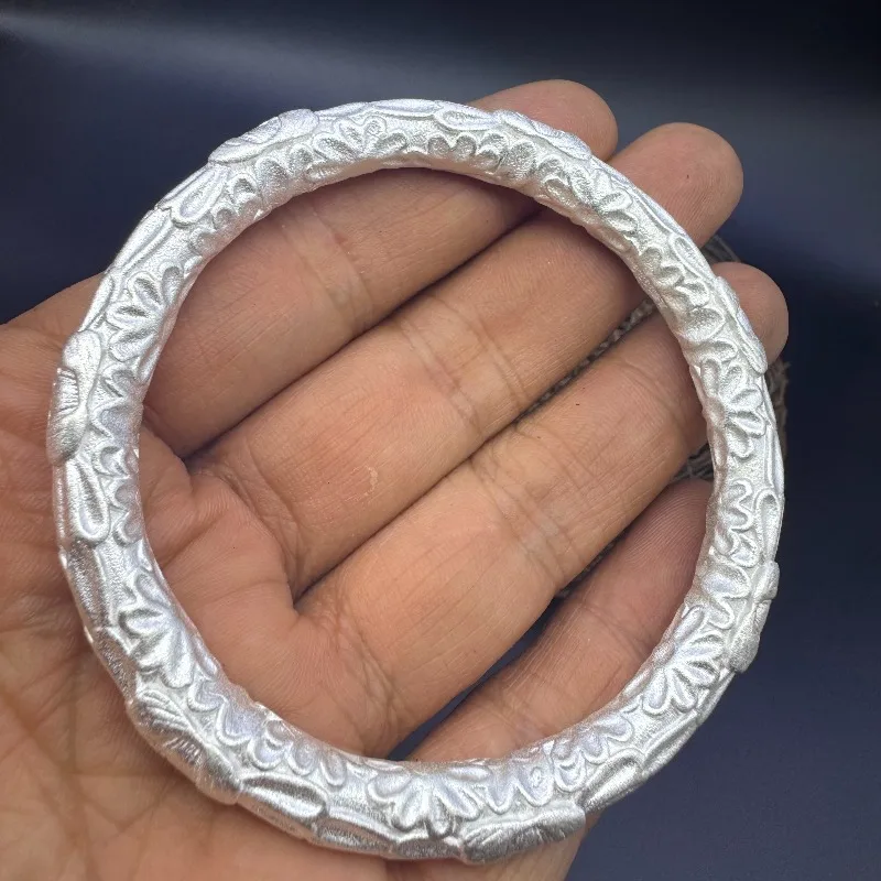 Solid Open Silver Plated Copper Peony Bangle, Vintage Chinese Ethnic Bracelet, Nice Gift for Girlfriend & Bestie
Solid Open Silver Plated Copper Peony Bangle, Vintage Chinese Ethnic Bracelet, Nice Gift for Girlfriend & Bestie