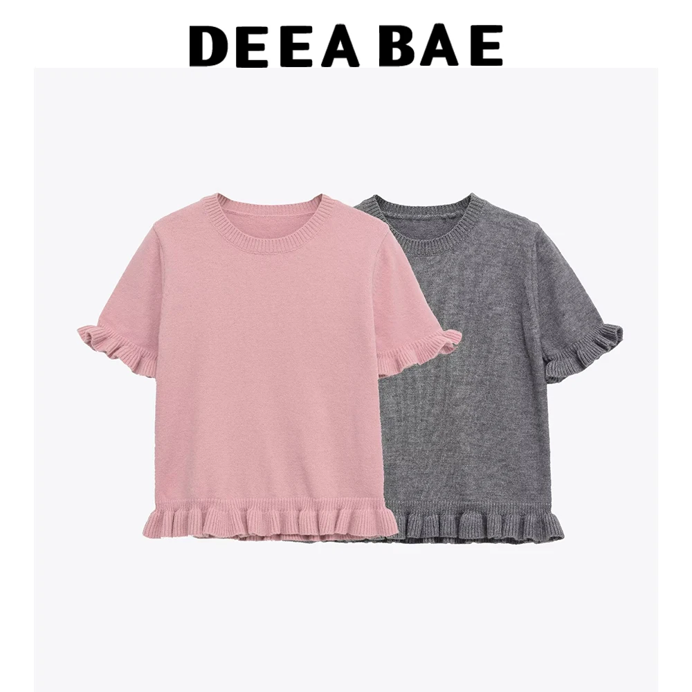 DEEABAE 2025 Winter New Women's Casual Simple Round Neck Short Sleeve Stacked Decorative Knitted Shirt
DEEABAE 2025 Winter New Women's Casual Simple Round Neck Short Sleeve Stacked Decorative Knitted Shirt