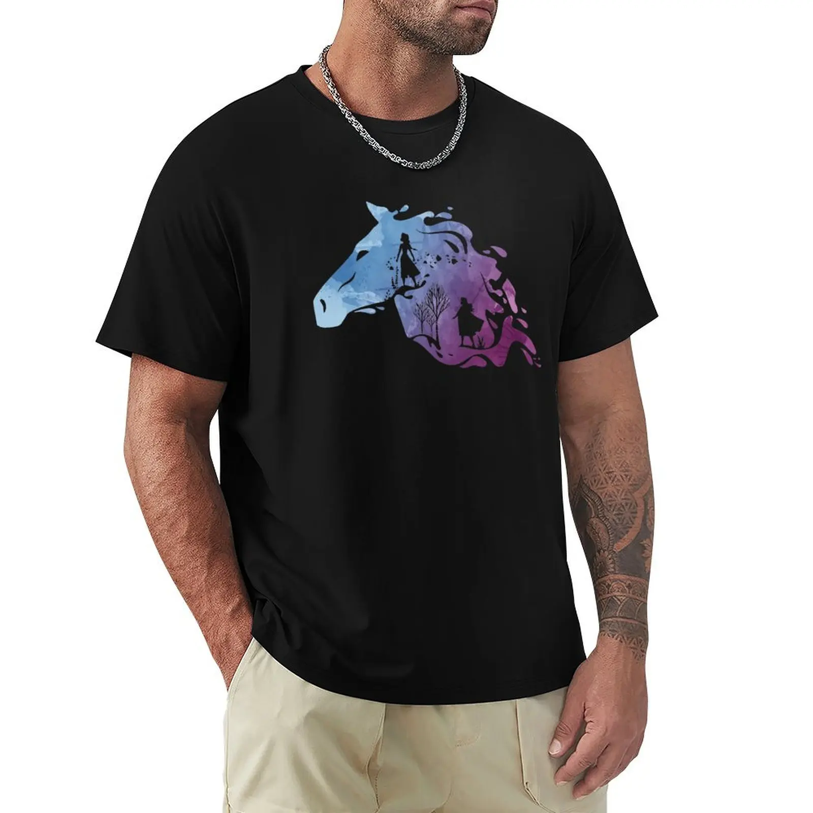 Horse Inspired Silhouette T-Shirt Soft Casual Short Sleeve Cotton Tee
Horse Inspired Silhouette T-Shirt Soft Casual Short Sleeve Cotton Tee