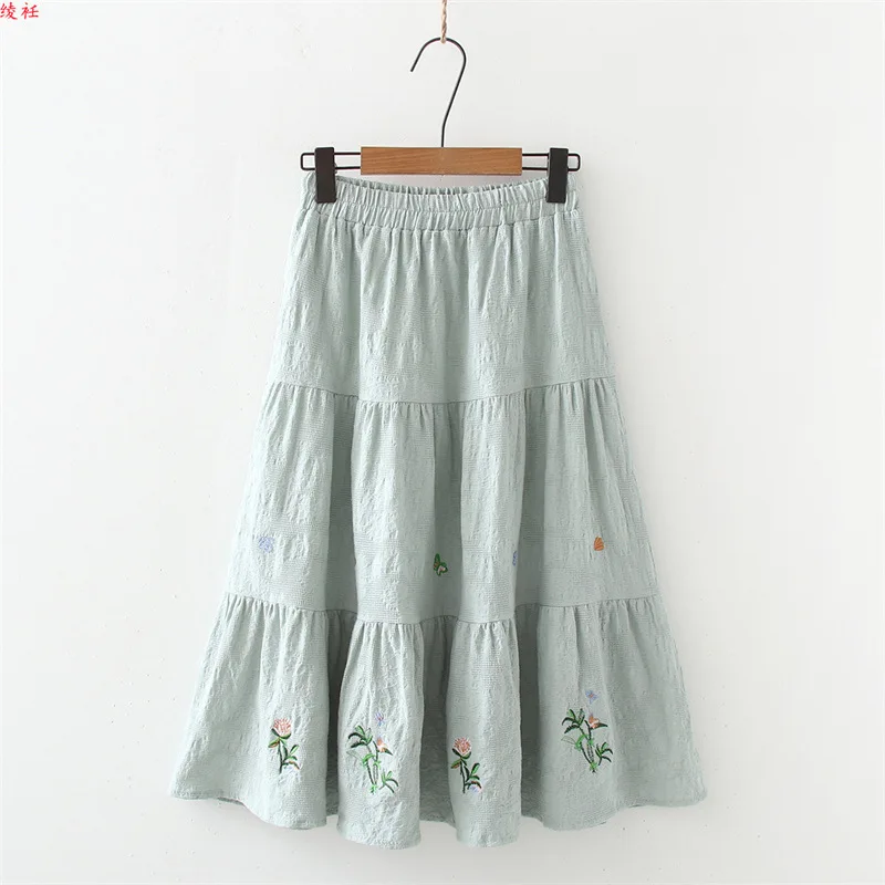 Summer A-line Skirt Flower Embroidery Elastic Waist Skirt for Girls One Size Fits All
Summer A-line Skirt Flower Embroidery Elastic Waist Skirt for Girls One Size Fits All