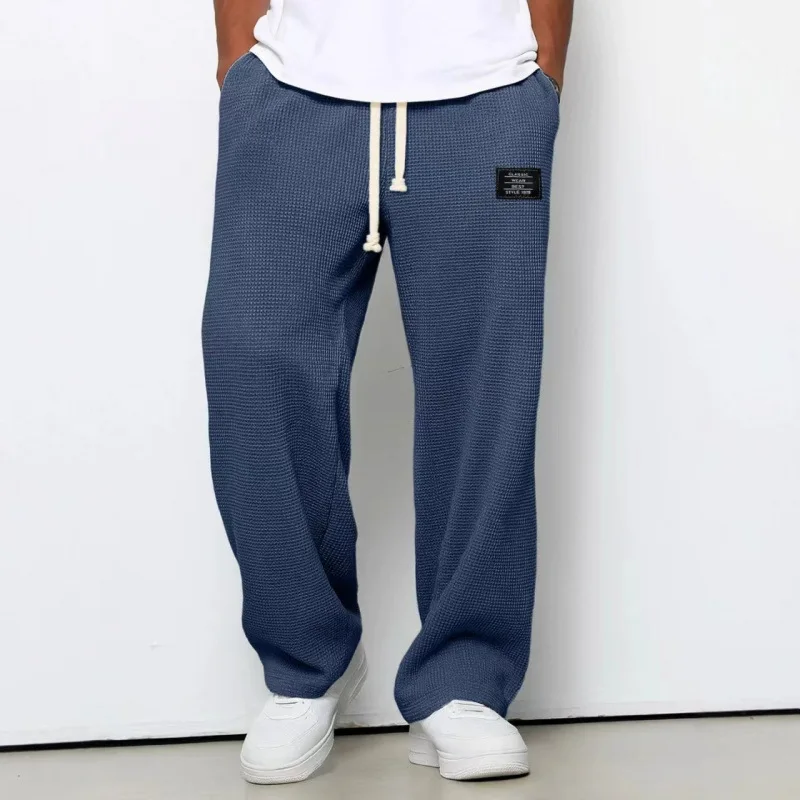 American Style Men's Waffle Textured Wide Leg Sweatpants Drawstring Elastic Waist Casual Loose Fit Streetwear Joggers
American Style Men's Waffle Textured Wide Leg Sweatpants Drawstring Elastic Waist Casual Loose Fit Streetwear Joggers