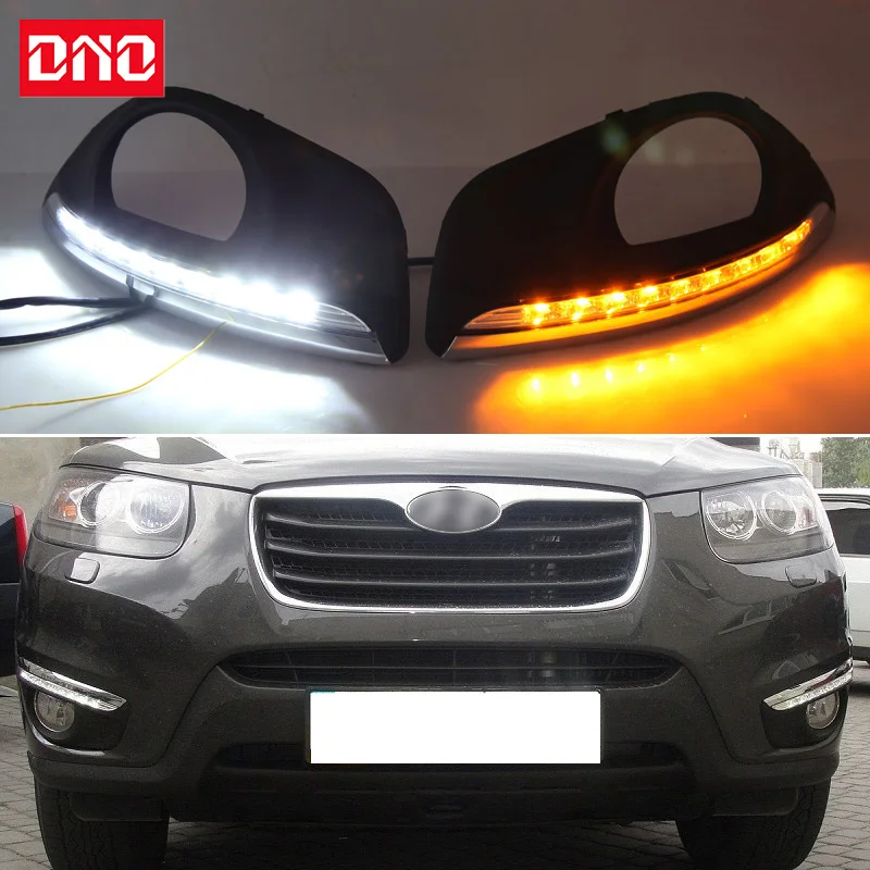 Car LED DRL 12V Daylights For Hyundai Santa Fe 2010 - 2012 Yellow Turn Signal Indicator Daytime Running Light Fog Lamp Headlight
Car LED DRL 12V Daylights For Hyundai Santa Fe 2010 - 2012 Yellow Turn Signal Indicator Daytime Running Light Fog Lamp Headlight