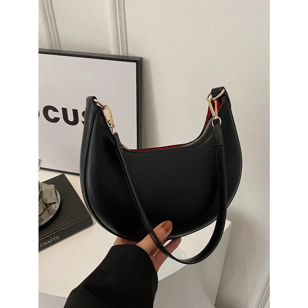 1pc Crescent-Shaped PU Leather Shoulder Bag, Fashionable Minimalist Solid Color Women's Underarm Bag, Suitable For Spring, Summer, Autumn And Winter, Minimalist Solid Color Shoulder Bag, Coffee Color Crescent-Shaped Women's Shoulder Bag, Minimalist Versat
1pc Crescent-Shaped PU Leather Shoulder Bag, Fashionable Minimalist Solid Color Women's Underarm Bag, Suitable For Spring, Summer, Autumn And Winter, Minimalist Solid Color Shoulder Bag, Coffee Color Crescent-Shaped Women's Shoulder Bag, Minimalist Versat