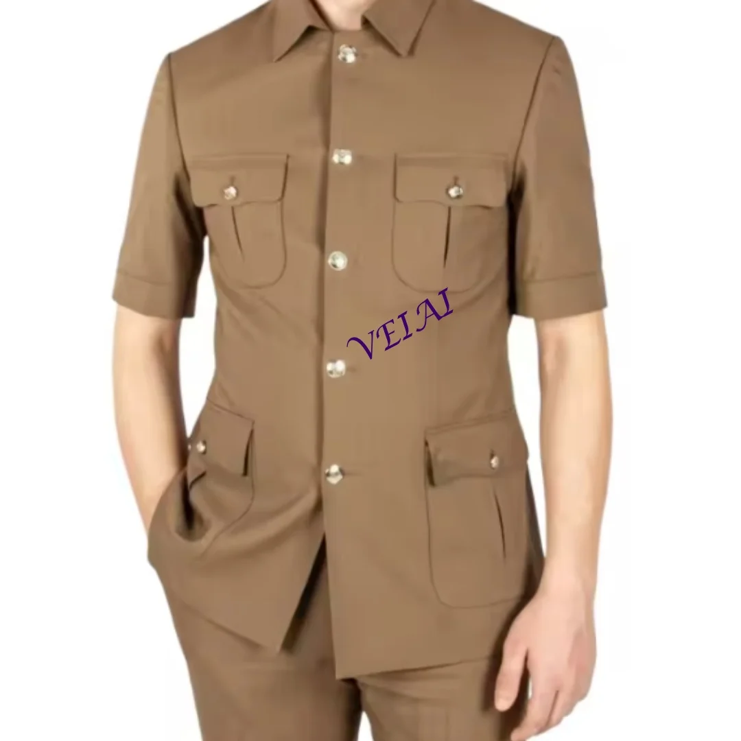 CustomizedLight Purple Safari Men Suits with Folder lapel 2 Pieces Chinese Fashion Style Male Suit Jacket with Pants for Prom Pa
CustomizedLight Purple Safari Men Suits with Folder lapel 2 Pieces Chinese Fashion Style Male Suit Jacket with Pants for Prom Pa