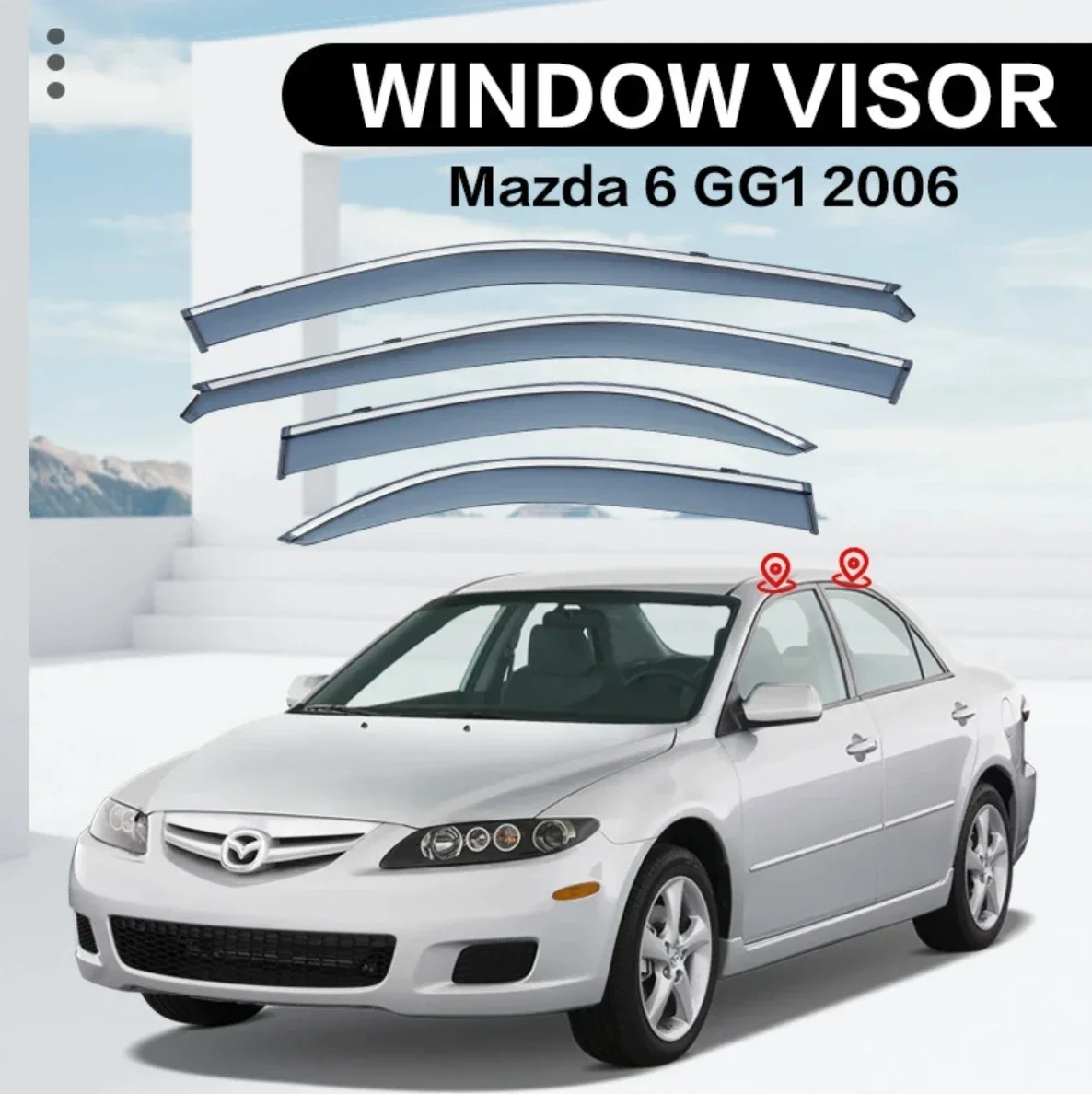 Chrome Strips Rain Guards for MAZDA 6 ATENZA GG1 2003-2007 Wind Deflectors Rain Guards Door Visor Vent Shades Window Visor
Chrome Strips Rain Guards for MAZDA 6 ATENZA GG1 2003-2007 Wind Deflectors Rain Guards Door Visor Vent Shades Window Visor
