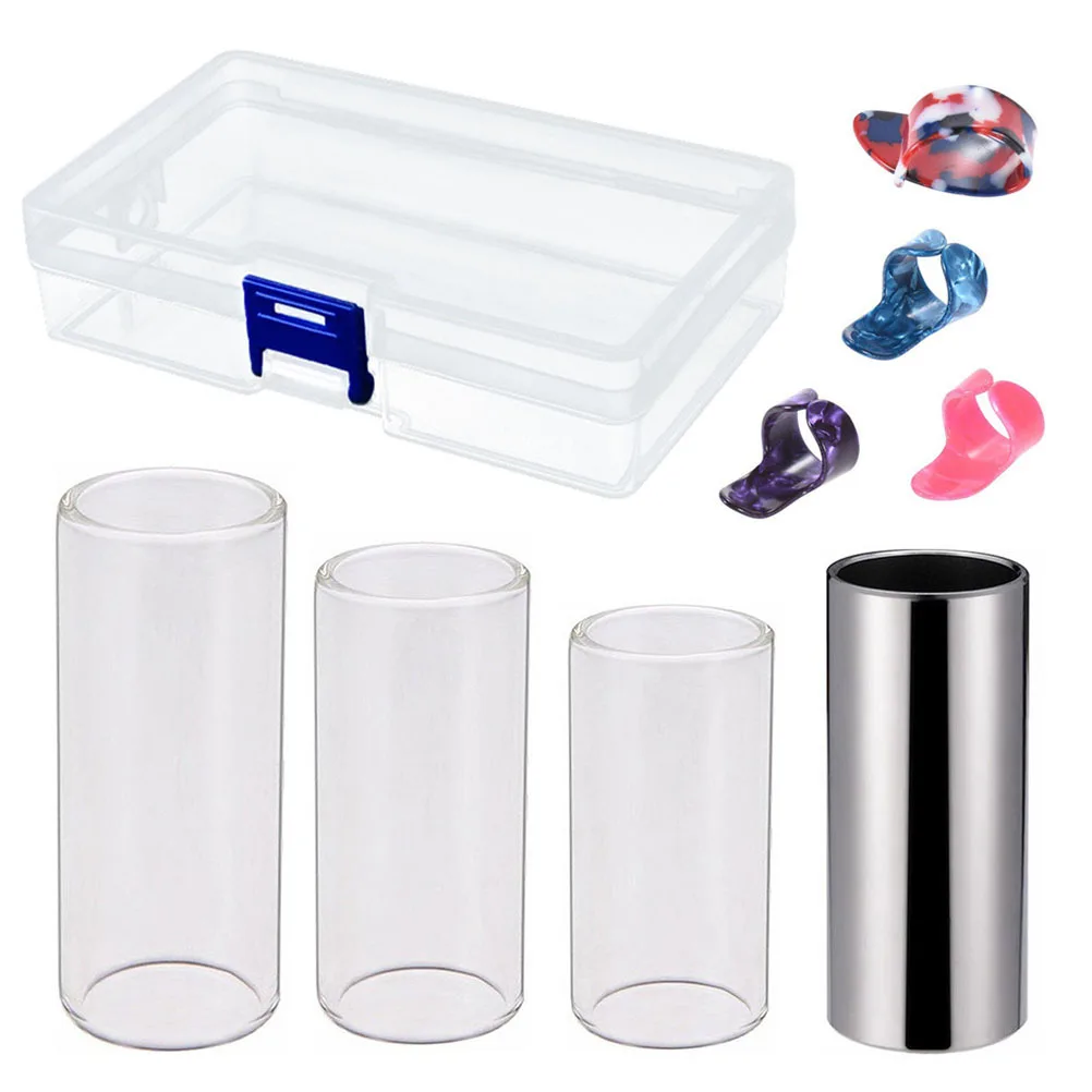Guitar Pick Kit Stainless Steel Glass Slides Finger Thumb Picks Set for Acoustic Bass Slide Guitar Players Storage Box
Guitar Pick Kit Stainless Steel Glass Slides Finger Thumb Picks Set for Acoustic Bass Slide Guitar Players Storage Box