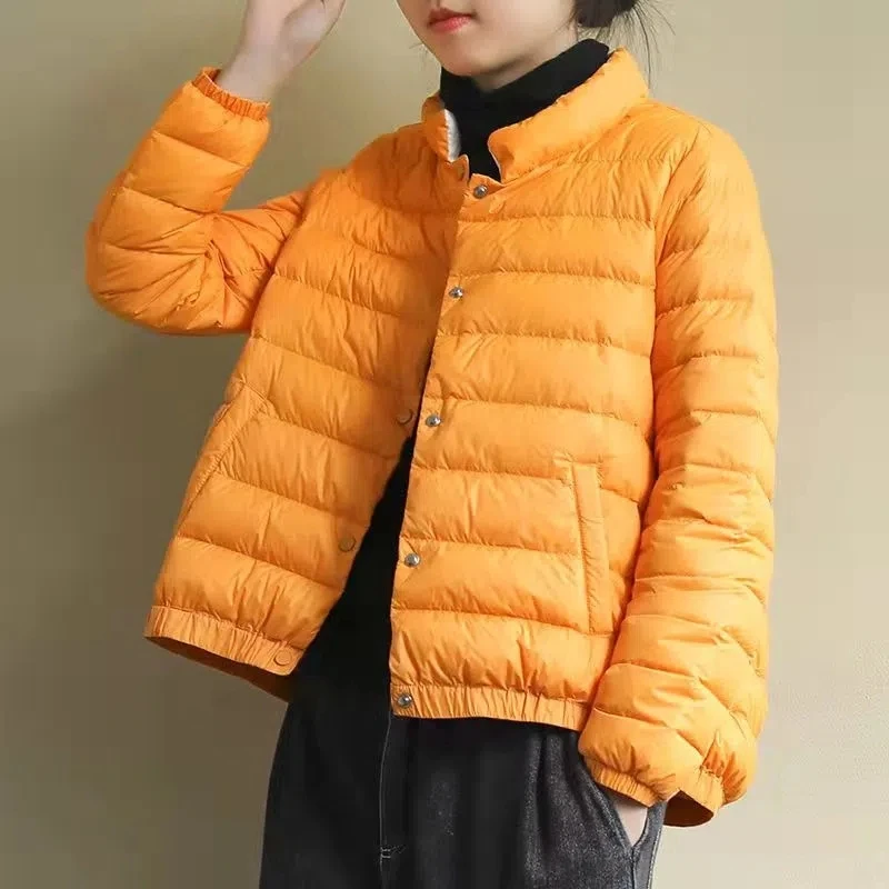 2023 Autumn Winter Coat Women's Short Down Cotton Jacket Stand Collar Loose Light Thin Parkas Fashion Black Pink Outwear Female
2023 Autumn Winter Coat Women's Short Down Cotton Jacket Stand Collar Loose Light Thin Parkas Fashion Black Pink Outwear Female