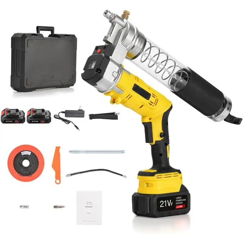 21v Cordless Grease Gun Battery Powered 15000 Psi Electric Grease Gun Drill Adapter With 600cc Load Electric Cordless Grease Gun
21v Cordless Grease Gun Battery Powered 15000 Psi Electric Grease Gun Drill Adapter With 600cc Load Electric Cordless Grease Gun