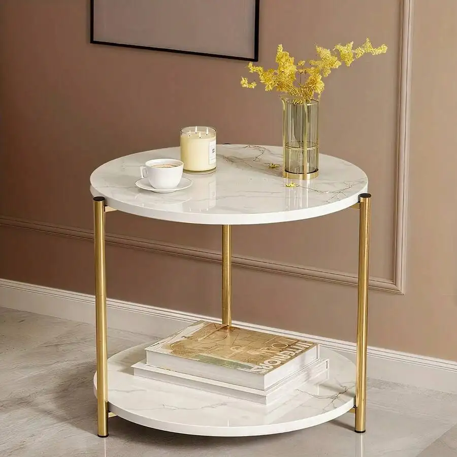 Double-Layer Multi-Purpose Round Coffee Table Side Table - Metal Reinforced Double-Layer Design Suitable For Both Indoor And Out
Double-Layer Multi-Purpose Round Coffee Table Side Table - Metal Reinforced Double-Layer Design Suitable For Both Indoor And Out
