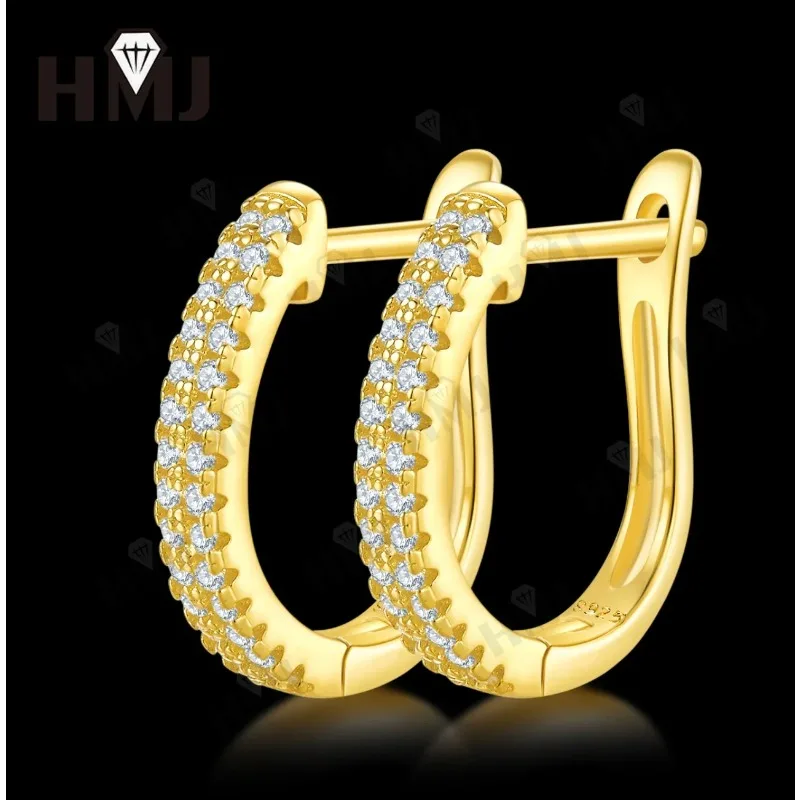 Real D Color Moissanite Loop Earring 925 Sterling Sliver Plated with 18k Yellow Gold Earring for Women Sparkling Fine Jewelry
Real D Color Moissanite Loop Earring 925 Sterling Sliver Plated with 18k Yellow Gold Earring for Women Sparkling Fine Jewelry