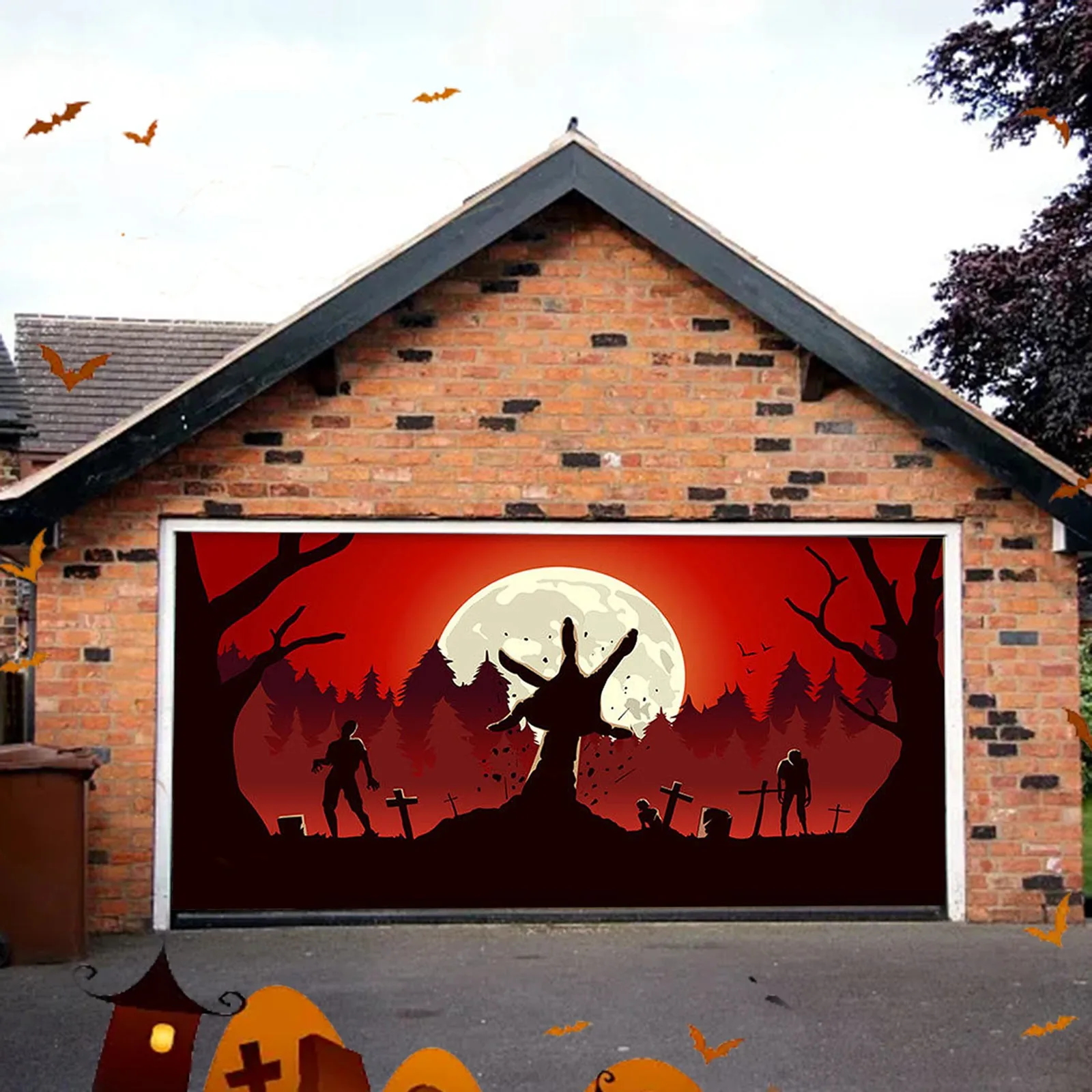 Halloween Garage door background cloth Halloween party decoration hanging cloth garage door Neck Deep Tapestry Tapestry School
Halloween Garage door background cloth Halloween party decoration hanging cloth garage door Neck Deep Tapestry Tapestry School
