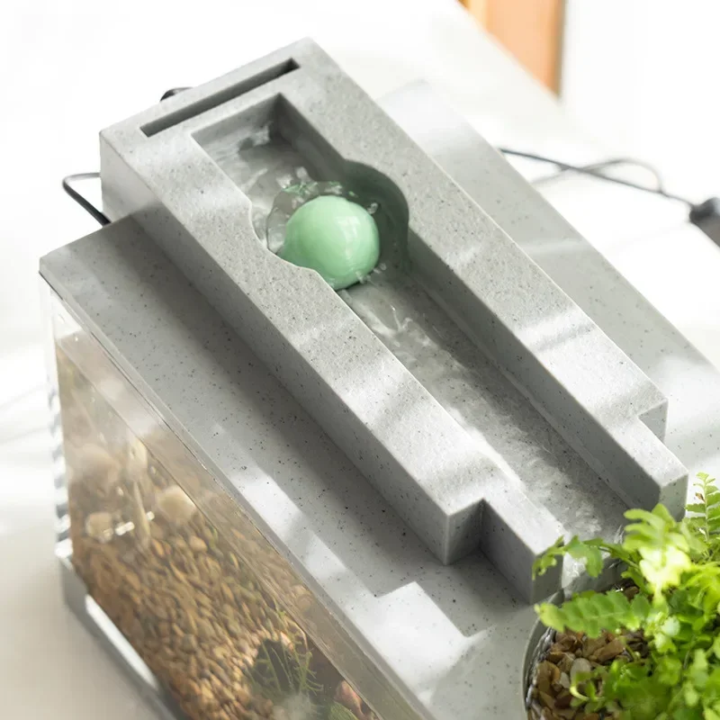 Aquarium Fish Tank Kit Built-in Oxygen Bar USB Mute Filter With Light Strip Multi-functional Office Desktop Home Ornaments Decor
Aquarium Fish Tank Kit Built-in Oxygen Bar USB Mute Filter With Light Strip Multi-functional Office Desktop Home Ornaments Decor