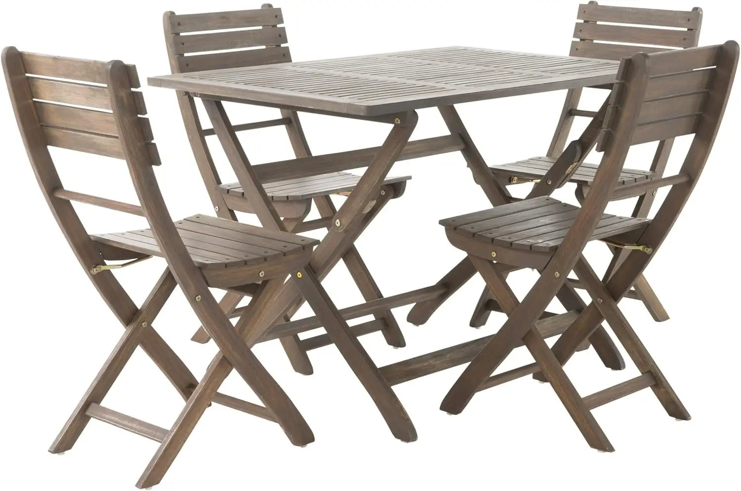 Foldable Acacia Wood Dining Set Grey Finish
Foldable Acacia Wood Dining Set Grey Finish