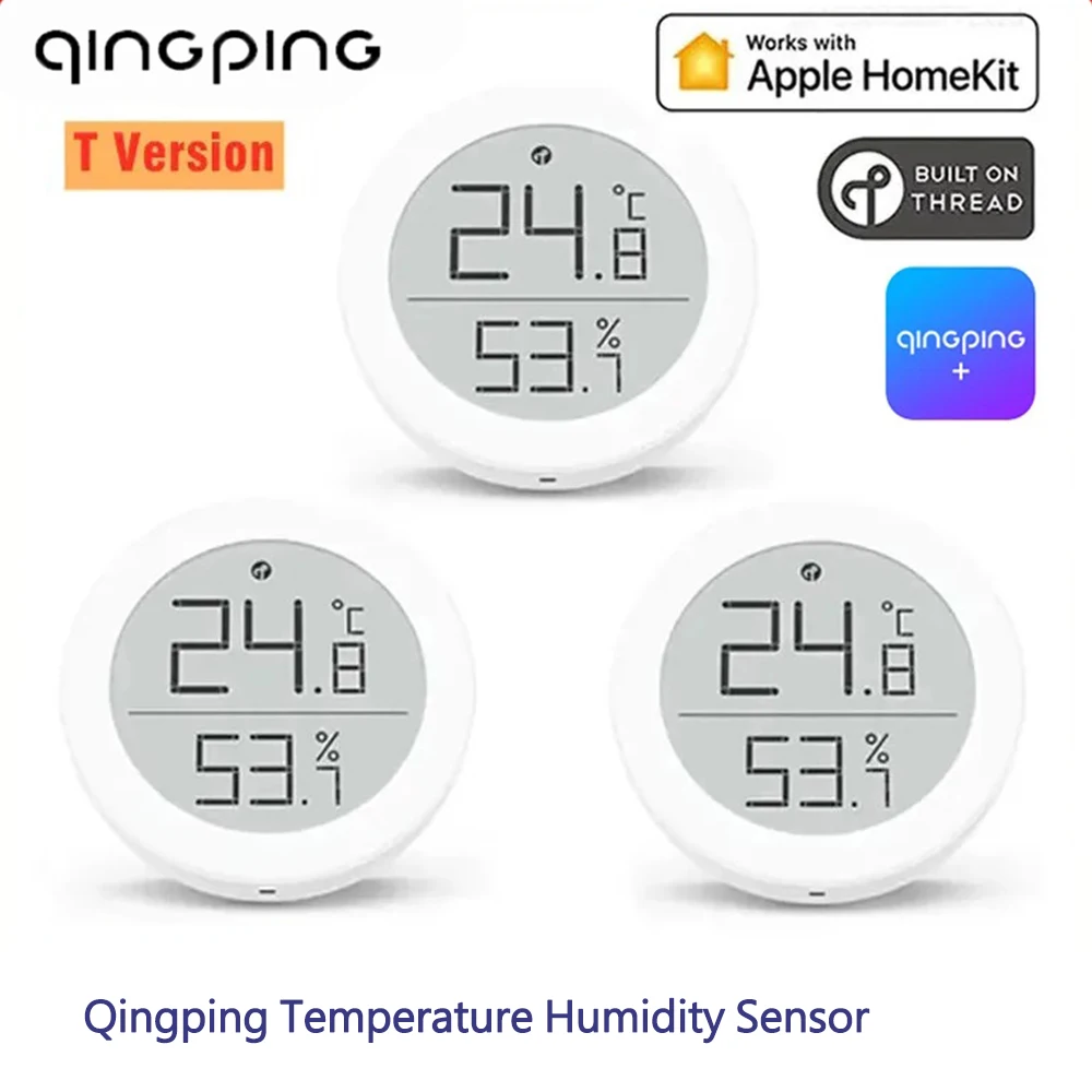 Qingping Temperature Humidity Sensor T-Version LCD Digital Thermometer Hygrometer Indoor Room Electronic Gauge Weather Station
Qingping Temperature Humidity Sensor T-Version LCD Digital Thermometer Hygrometer Indoor Room Electronic Gauge Weather Station
