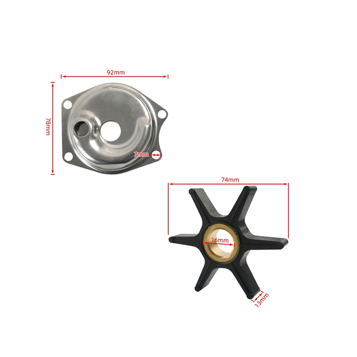 #87H Motorbikes Accessories,46-99157T2 Water Pump Impeller Repair Kit for Mercury Mariner,Plastic+Metal
#87H Motorbikes Accessories,46-99157T2 Water Pump Impeller Repair Kit for Mercury Mariner,Plastic+Metal