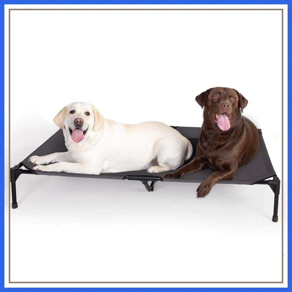 Elevated Dog Cot for XL Dogs, Breathable Mesh Pet Bed, Collapsible Portable Raised Frame, 56x38in Charcoal
Elevated Dog Cot for XL Dogs, Breathable Mesh Pet Bed, Collapsible Portable Raised Frame, 56x38in Charcoal