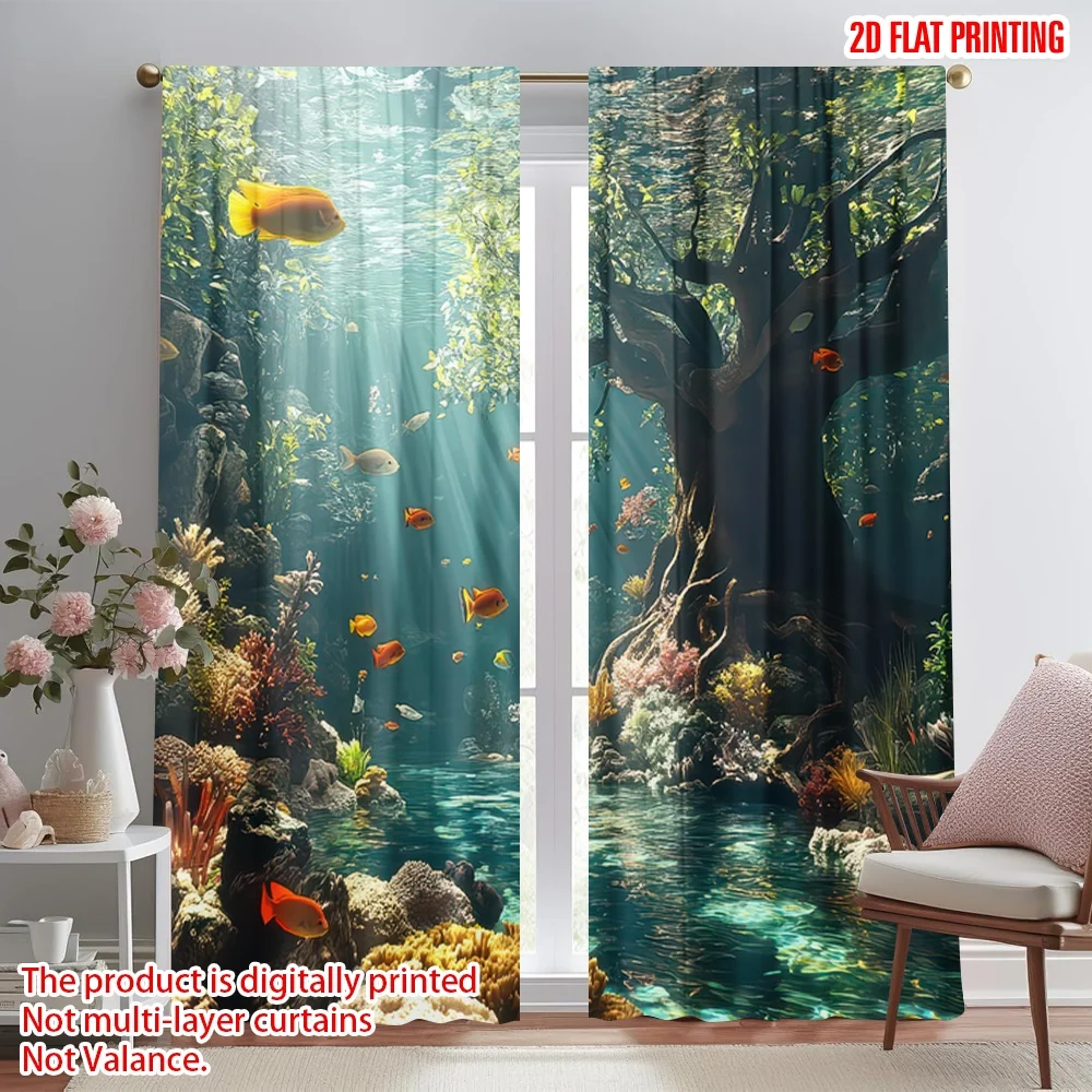 2D flat printing 2pcs Party Curtain Underwater Fantasy Scene Digital Printed Polyester Drapes Party Decorations for Bedroom
2D flat printing 2pcs Party Curtain Underwater Fantasy Scene Digital Printed Polyester Drapes Party Decorations for Bedroom