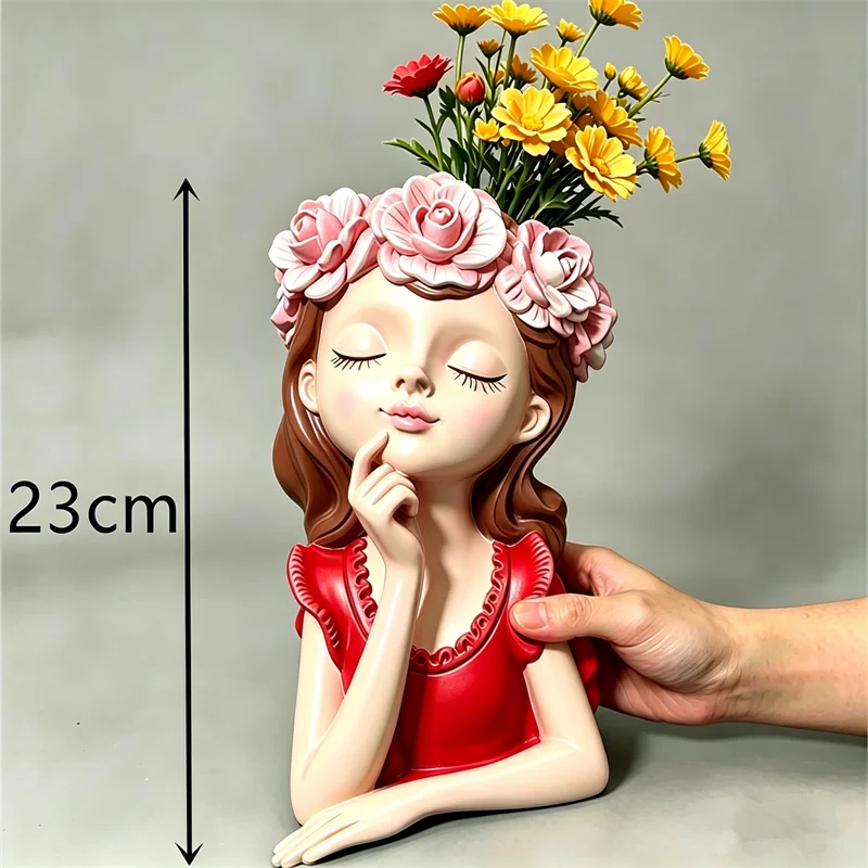 New! Cute little girl flower pot silicone mold used for flipping gypsum resin cement DIY crafts balcony living room decoration
New! Cute little girl flower pot silicone mold used for flipping gypsum resin cement DIY crafts balcony living room decoration