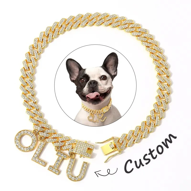 Stock HOT SELLING DIY Dogs Collar Custom Letter Name Necklace HipHop Luxury Alloy Dog Chai Walking Collar
Stock HOT SELLING DIY Dogs Collar Custom Letter Name Necklace HipHop Luxury Alloy Dog Chai Walking Collar
