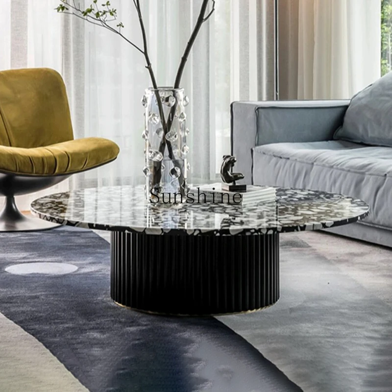 Nordic simple terrazzo living room light luxury coffee table round coffee table
Nordic simple terrazzo living room light luxury coffee table round coffee table