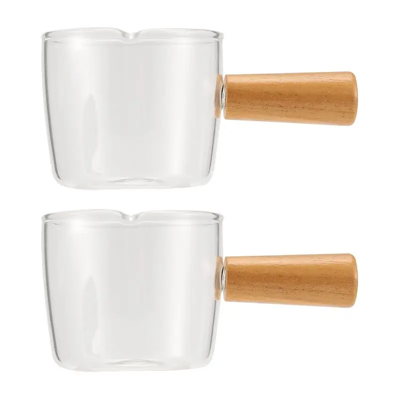 A36T-2PCS Transparent Glass Creamer With Wooden Handle, Mini Coffee Milk Creamer Pitcher
A36T-2PCS Transparent Glass Creamer With Wooden Handle, Mini Coffee Milk Creamer Pitcher