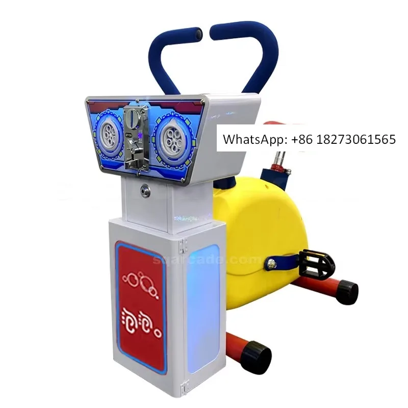 Children's playground equipment coin operated electric bike blowing bubbles shared bike arcade game machine
Children's playground equipment coin operated electric bike blowing bubbles shared bike arcade game machine
