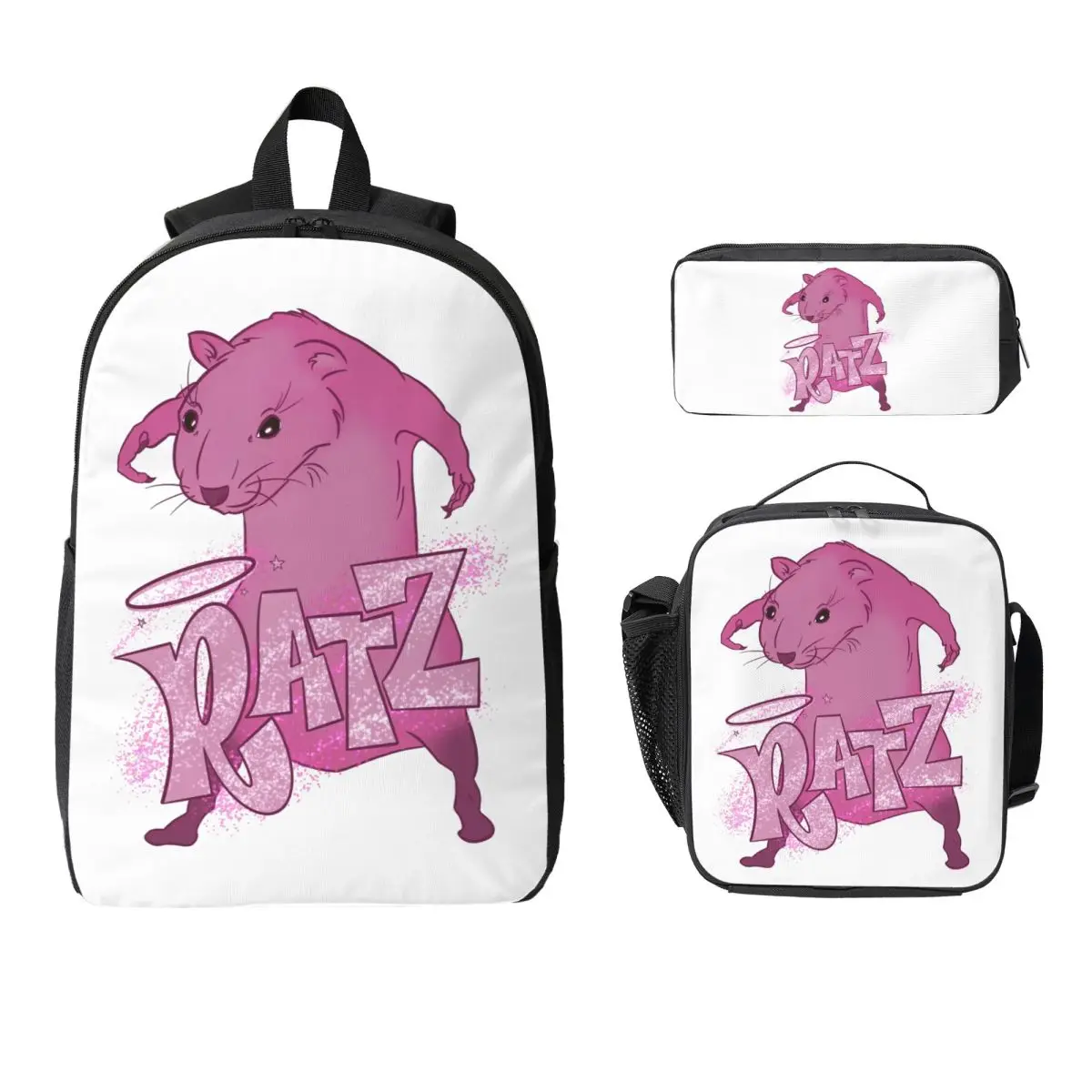 RATZs PINK MOUSE Merch Backpack Boys Girls BookBag School Bag Laptop Shoulder Bags 3ps Insulated Lunch Bag Pencil Case
RATZs PINK MOUSE Merch Backpack Boys Girls BookBag School Bag Laptop Shoulder Bags 3ps Insulated Lunch Bag Pencil Case