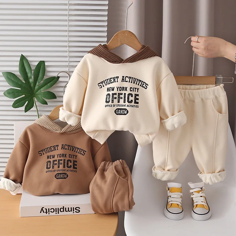 Boys Clothing Sets Winter Children Thick Velvet Sweatshirts Pants 2pcs Warm Hoodies Suit Baby Sports Suit For Baby Tracksuit Kid
Boys Clothing Sets Winter Children Thick Velvet Sweatshirts Pants 2pcs Warm Hoodies Suit Baby Sports Suit For Baby Tracksuit Kid