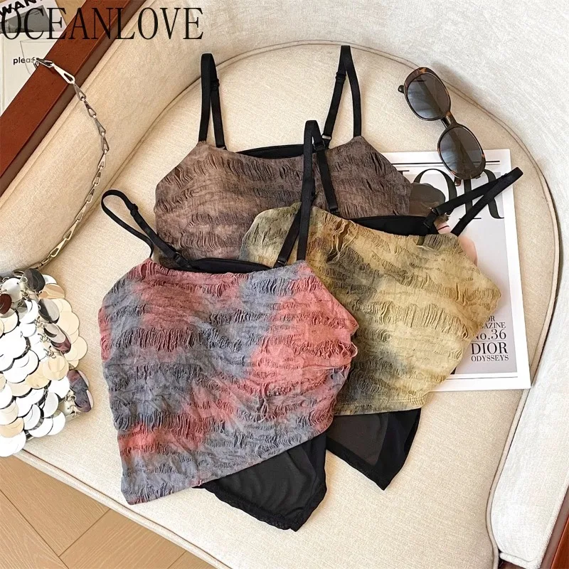 OCEANLOVE Y2k Tie Dye T-shirts Spring Summer Sexy Clothes T Shirt for Women Korean Fashion Vintage Ropa De Mujer
OCEANLOVE Y2k Tie Dye T-shirts Spring Summer Sexy Clothes T Shirt for Women Korean Fashion Vintage Ropa De Mujer