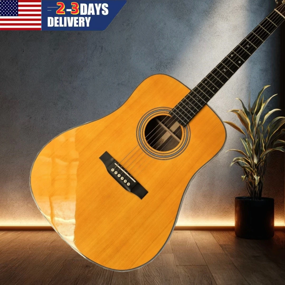 Handmade D Series 28 Acoustic Guitar Spruce Top Rosewood Fingerboard Blues Country Folk Style
Handmade D Series 28 Acoustic Guitar Spruce Top Rosewood Fingerboard Blues Country Folk Style