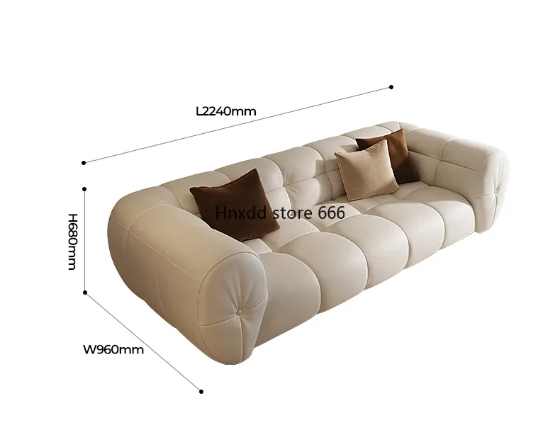 Stylish high-end cream style modern simple small apartment leather art sofa
Stylish high-end cream style modern simple small apartment leather art sofa