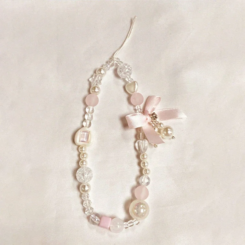 1Pcs Korean Lovely Pink Bowknot White Beaded Phone DYM Charm Lanyard For iPhone Samsung Universal Accessories Jewelry Pendant
1Pcs Korean Lovely Pink Bowknot White Beaded Phone DYM Charm Lanyard For iPhone Samsung Universal Accessories Jewelry Pendant