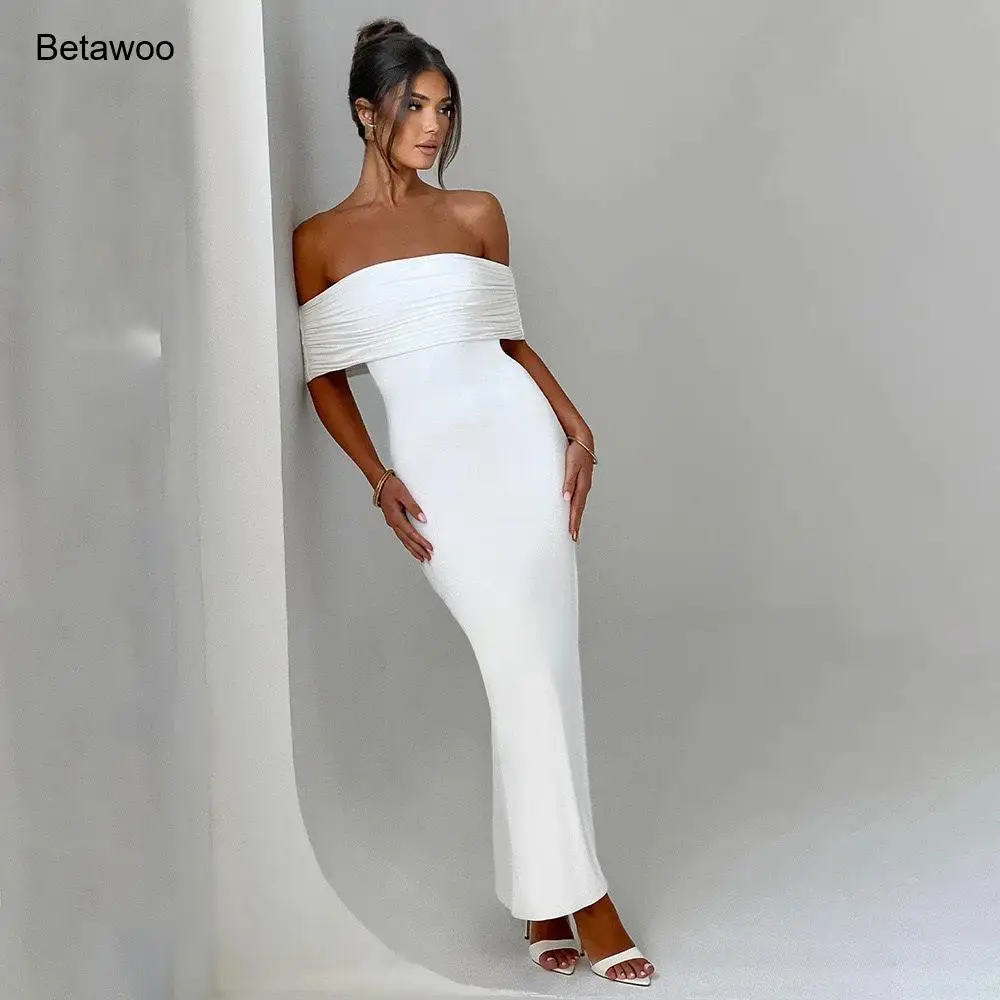 Betawoo Womens White and Black and Red Shoulder Ruched Bodycon Maxi Dress Elegant Evening Cocktail Gown
Betawoo Womens White and Black and Red Shoulder Ruched Bodycon Maxi Dress Elegant Evening Cocktail Gown
