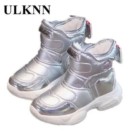 Children Snow Boots Female Children's Shoes Winter  2026 Boys Cotton Shoes Girl's Add Wool With Thick Cotton Boots  Kids Baby