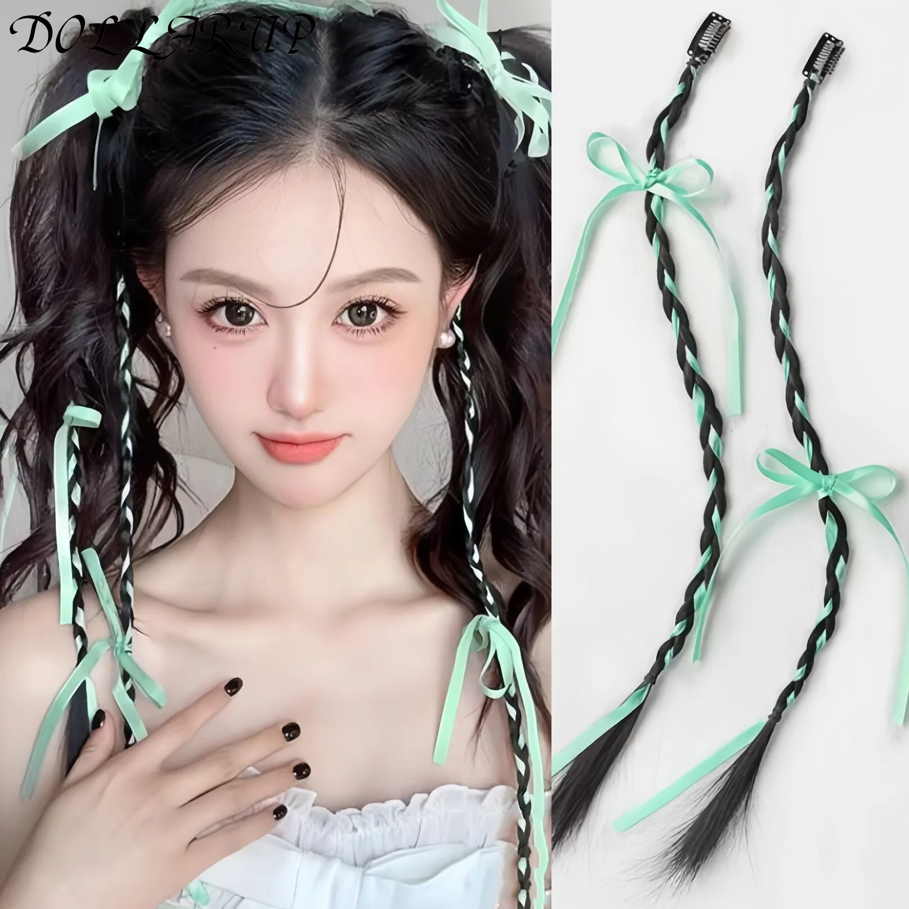 DOLLARUP 22-дюймовый синтетический парик с лентой в балетном стиле, женские милые простые волосы, плетеные дреды, аксессуары для волос, головные уборы для свиданий 
DOLLARUP 22-дюймовый синтетический парик с лентой в балетном стиле, женские милые простые волосы, плетеные дреды, аксессуары для волос, головные уборы для свиданий