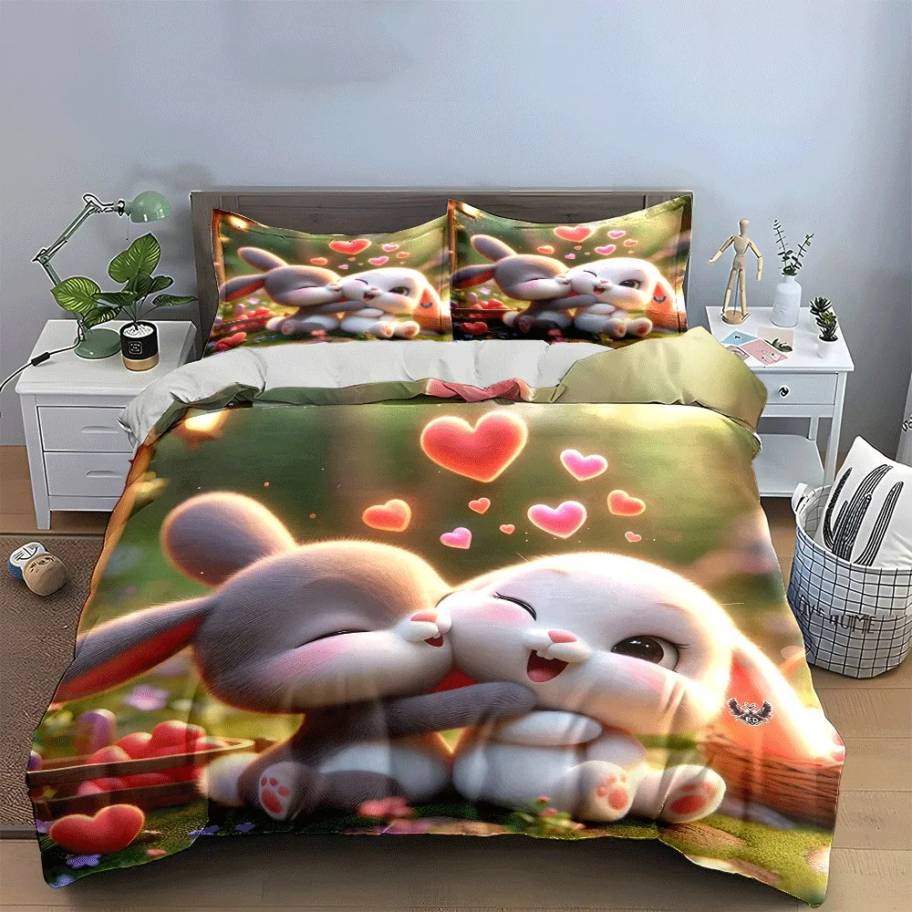 "Adorable Bunny-Themed Gift Set" Multiple Sizes Exquisite three-piece bedding set gift for kids and adults
"Adorable Bunny-Themed Gift Set" Multiple Sizes Exquisite three-piece bedding set gift for kids and adults