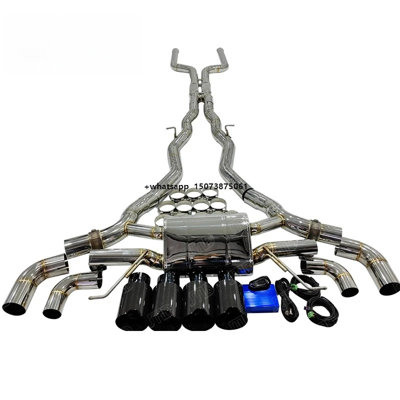 304 Stainless Steel Catback Muffler Valvetronic Exhaust System for 2019+ M8 F91 F92 F93 M5 F90 Racing Exhaust
304 Stainless Steel Catback Muffler Valvetronic Exhaust System for 2019+ M8 F91 F92 F93 M5 F90 Racing Exhaust