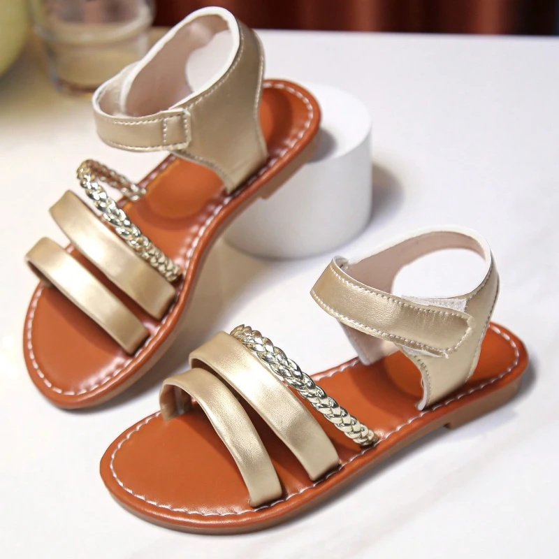Sandals for Children 2025 Cute Boys Girls Shoes Soft Thick Soles Handwoven Children's Sandals Black Pink Gold White
Sandals for Children 2025 Cute Boys Girls Shoes Soft Thick Soles Handwoven Children's Sandals Black Pink Gold White