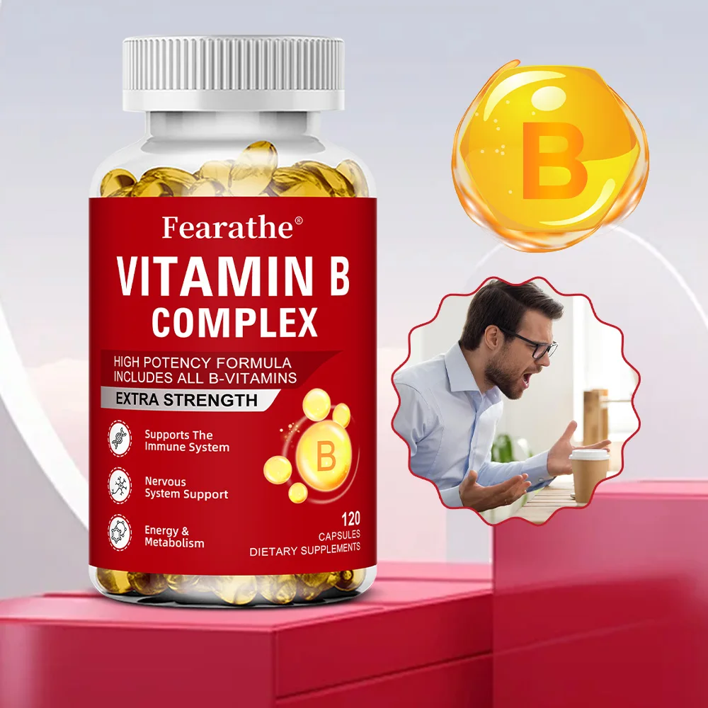 Vitamin B Complex Supplement, Vitamins B2,B3,B6,B12,Vitamin C,biotin,folate,Immune&Energy Metabolism,Brain & Heart Support
Vitamin B Complex Supplement, Vitamins B2,B3,B6,B12,Vitamin C,biotin,folate,Immune&Energy Metabolism,Brain & Heart Support