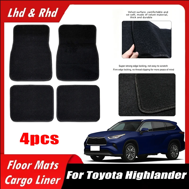 4pcs Car Floor Mats All-Weather Easy To Clean Durable Anti-Slip Interior Protection Floor Liners For Toyota Highlander
4pcs Car Floor Mats All-Weather Easy To Clean Durable Anti-Slip Interior Protection Floor Liners For Toyota Highlander