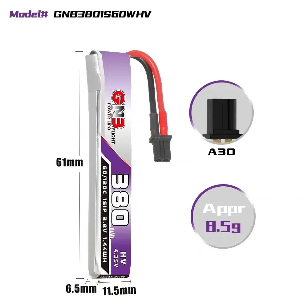 Разъем GNB 1S 380 мАч 3,8 В 60C 4,35 В LiHV/ PH2.0/A30, подходит для Snapper6 URUAV UR65/UK65/US65/BetaFPV65 FPV
Разъем GNB 1S 380 мАч 3,8 В 60C 4,35 В LiHV/ PH2.0/A30, подходит для Snapper6 URUAV UR65/UK65/US65/BetaFPV65 FPV
