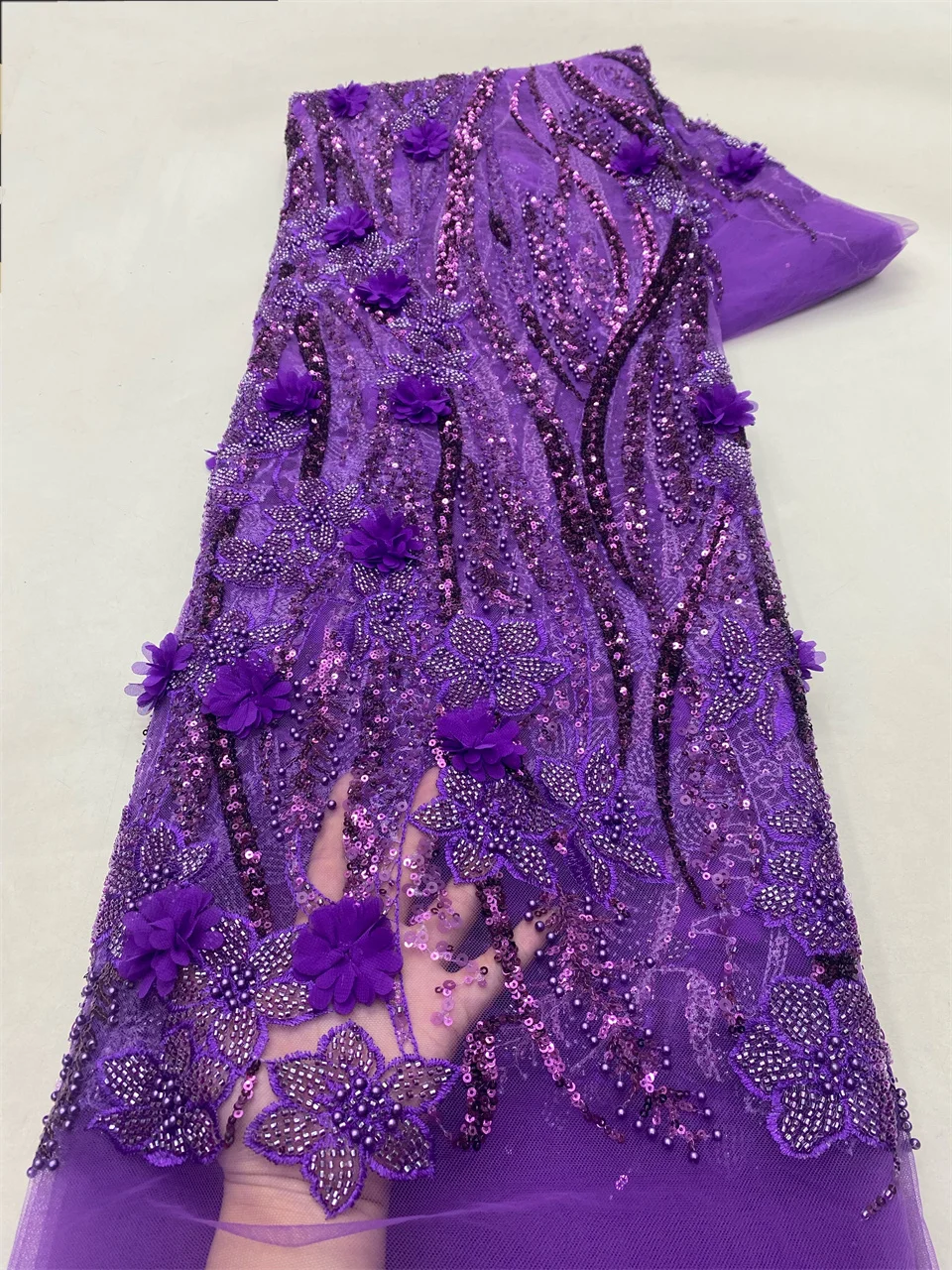 Luxury African Lace Fabric Heavy Bead Embroidered Sequins Mesh Tulle Lace for Sew Wedding Party Dress NXZ6143
Luxury African Lace Fabric Heavy Bead Embroidered Sequins Mesh Tulle Lace for Sew Wedding Party Dress NXZ6143