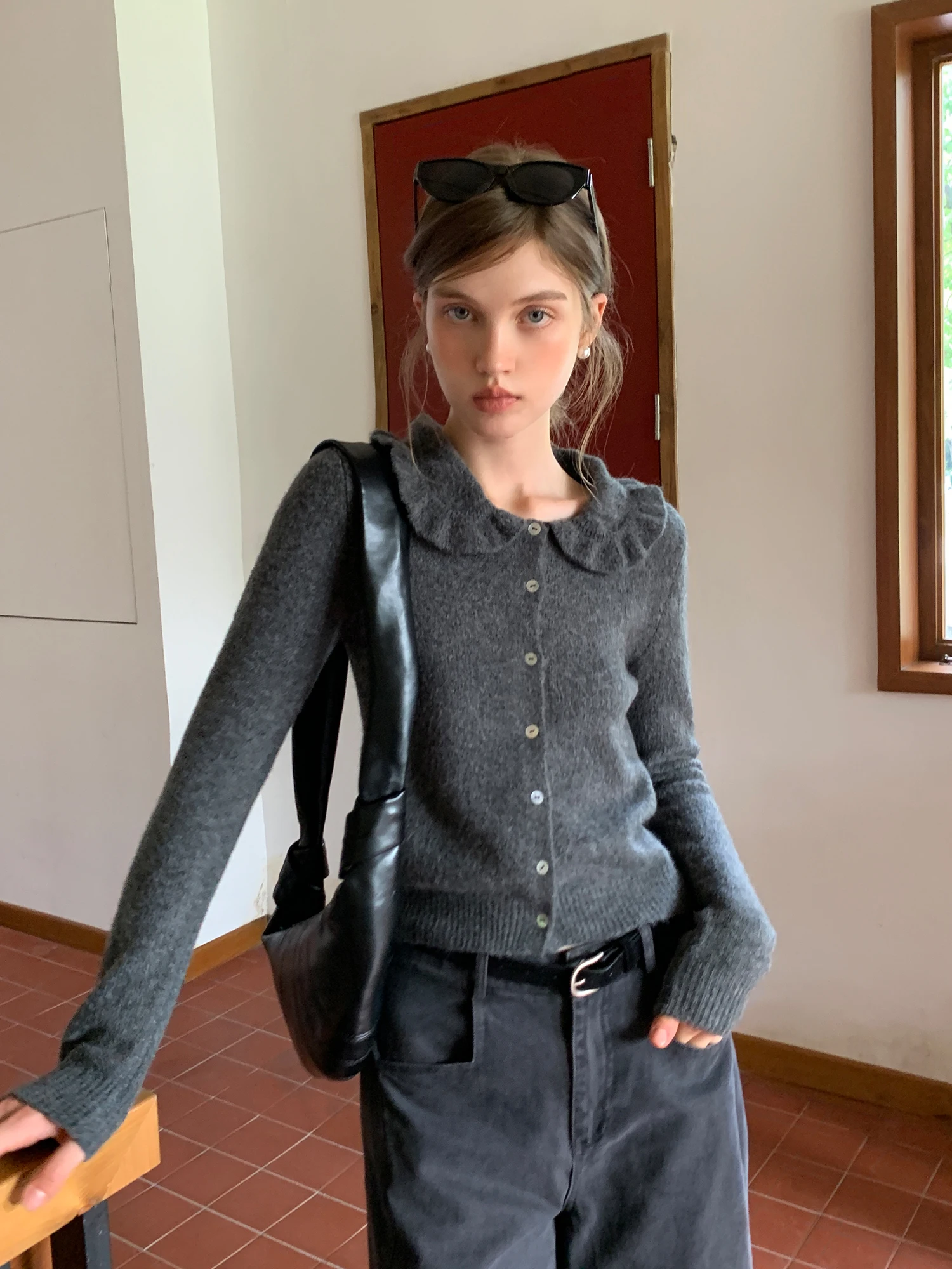 EGGKA ey Flir Ruffle Collar Knitted Open Cardigan Women's Autumn Winter Casual Long Sve Slim Soft Top Faion
EGGKA ey Flir Ruffle Collar Knitted Open Cardigan Women's Autumn Winter Casual Long Sve Slim Soft Top Faion